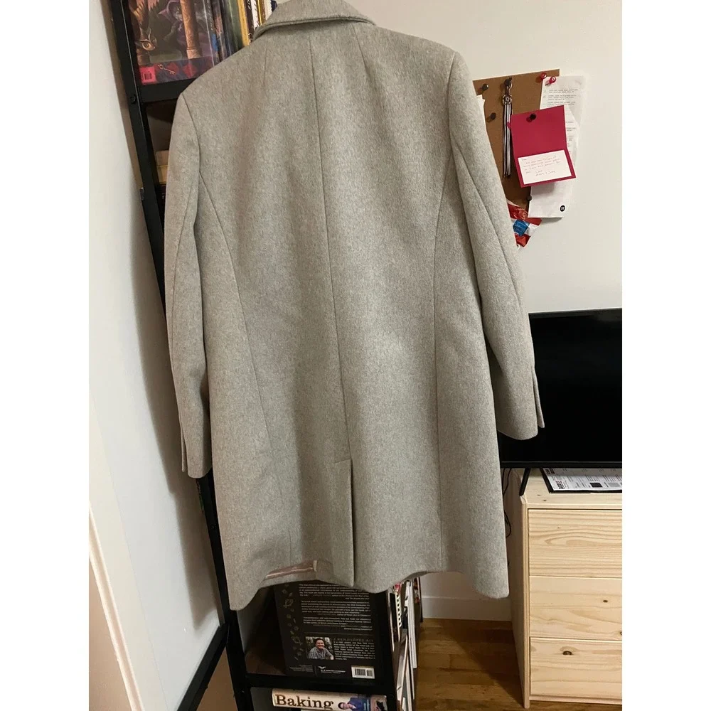 J. Crew Peacoat Wool by Nello Gori Light Gray Classic Tailored‎ Womens Coat - Picture 3 of 4